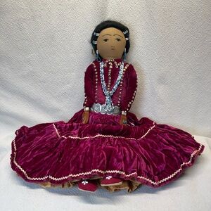 Rare Vtg 1960’s American Indian Doll, Handmade By American Indian Artist 18”